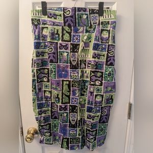 Pinup Girl Clothing Tiki Tiles pencil skirt XL